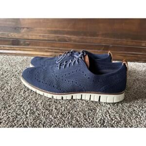 Cole Haan Stitchlite Wingtip Oxford Mens Size 11 M Shoes Blue White Dress Sneak